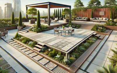 کف کاذب روف گاردن و معرفی انواع کف کاذب روف گاردن و پشت بام مرغوب آروست و کفپوش چوبی کاذب برای فضای باز با مشاوره رایگان و سفارش آنلاین - کف کاذب سرامیکی