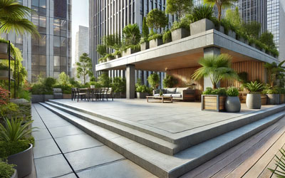 کف کاذب روف گاردن و معرفی انواع کف کاذب روف گاردن و پشت بام مرغوب آروست و کفپوش چوبی کاذب برای فضای باز با مشاوره رایگان و سفارش آنلاین - کف کاذب بتنی