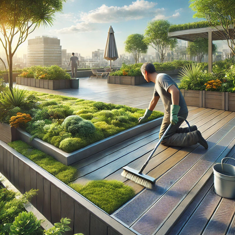 کف کاذب روف گاردن و معرفی انواع کف کاذب روف گاردن و پشت بام مرغوب آروست و کفپوش چوبی کاذب برای فضای باز با مشاوره رایگان و سفارش آنلاین - نگهداری و مراقبت از کف کاذب در روف گاردن