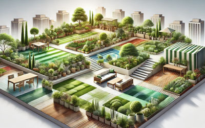 کف کاذب روف گاردن و معرفی انواع کف کاذب روف گاردن و پشت بام مرغوب آروست و کفپوش چوبی کاذب برای فضای باز با مشاوره رایگان و سفارش آنلاین - مساحت روف گاردن